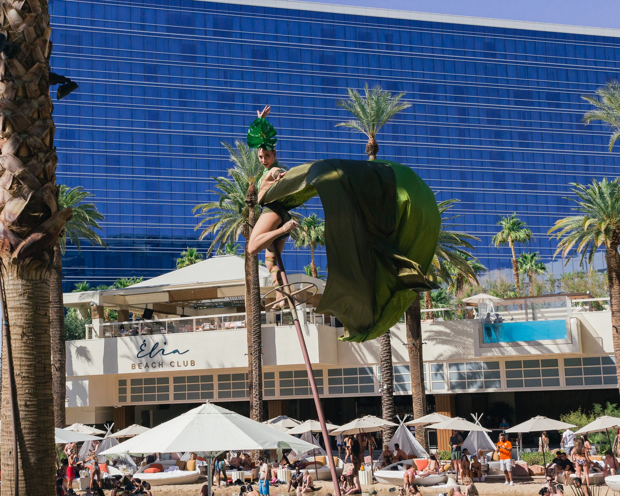 Élia Beach Club at Virgin Hotels Las Vegas on opening day, 2021.